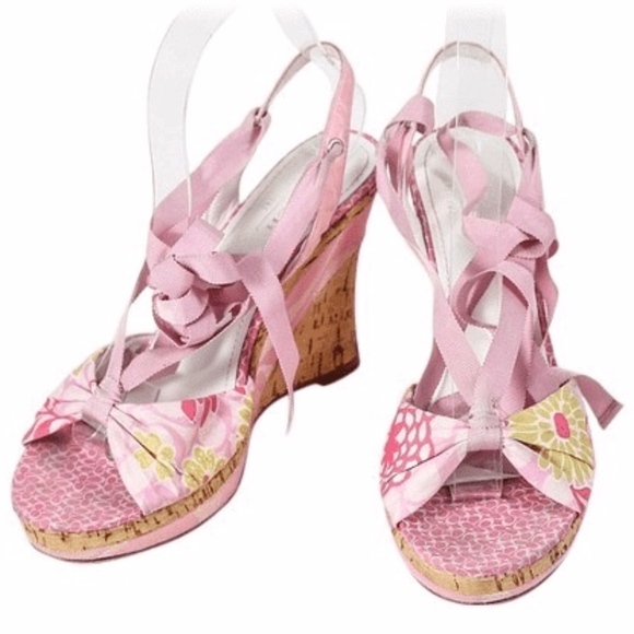 COACH Pink Rachel Platform Wedge - Picture 3 of 3